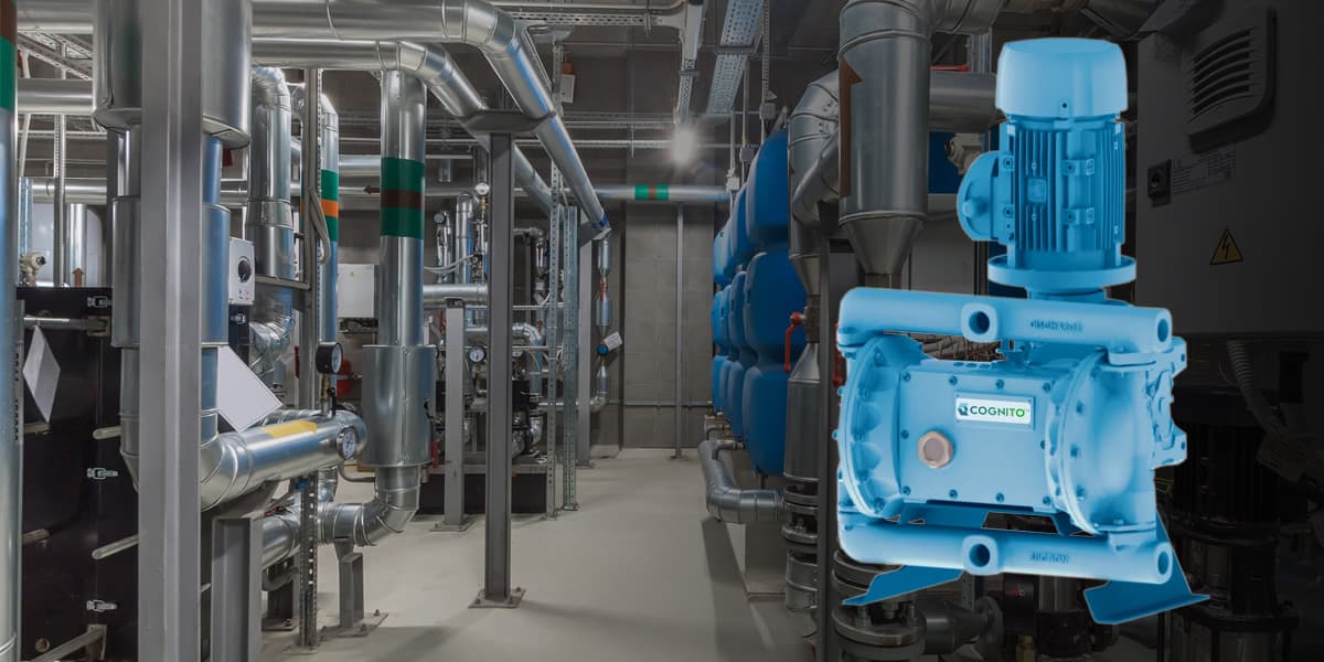 Cognito EODD pump with an industrial plant background