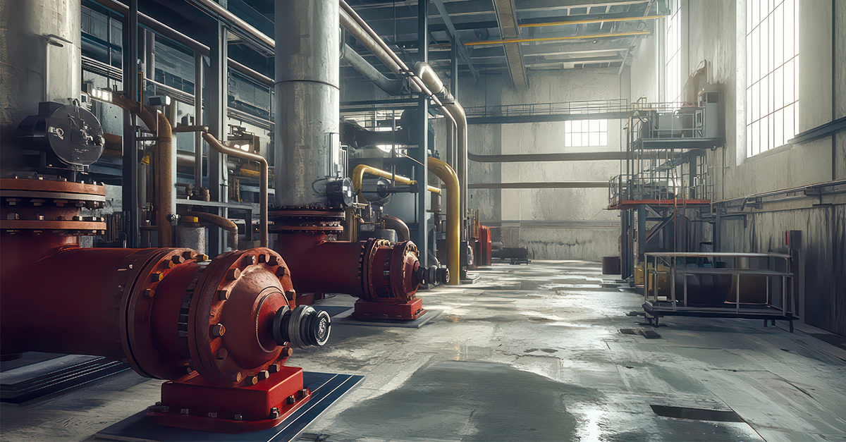 electric diaphragm pumps used in an industrial plant